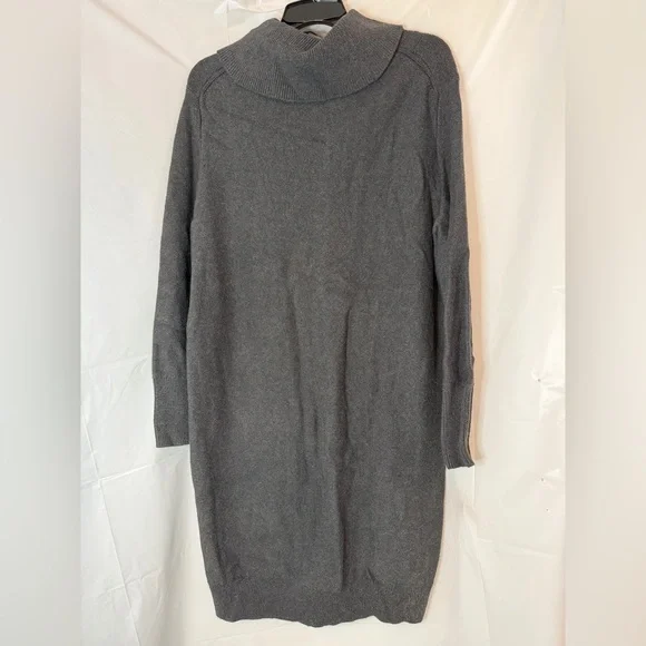 Banana Republic Dark Gray Knit Sweater Dress Sz Lg - Picture 2 of 5